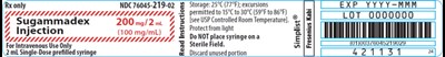 Package Label – Principal Display Panel – Sugammadex 2 mL Single-dose Blister Label (Sug01 0004 13)