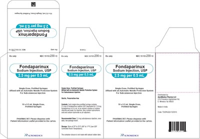 fondaparinux-fig18.jpg PACKAGE LABEL-PRINCIPAL DISPLAY PANEL - 2.5 mg per 0.5 mL - Prefilled Syringe-Carton (10 Syringes) - fondaparinux fig18