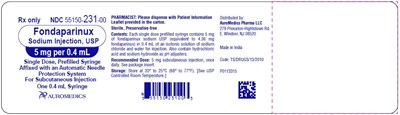 fondaparinux-fig29.jpg PACKAGE LABEL-PRINCIPAL DISPLAY PANEL - 5 mg per 0.4 mL - Prefilled Syringe Blister Pack Label - fondaparinux fig29