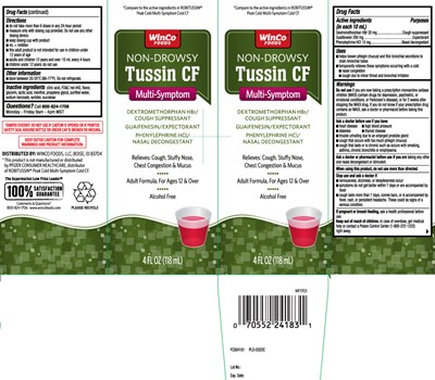 Dextromethorphan Hbr 20 mg, Guaifenesin 200 mg, Phenylephrine Hci 10 mg (Tussin Cf Multi Symptom Cold Liquid 1)