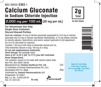 1 (Calcium Gluconate In Sodium Chloride Injection 5)