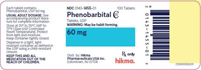 NDC 0143-1458-01 Phenobarbital Tablets, USP 100 mg 100 Tablets Rx Only - phenobarbital tablets 6