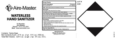 12 X 800 mL Boxless Bag Label (Airemasterwhs08 12bl)