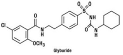 Glyburide Chemical Structure - glymet str1