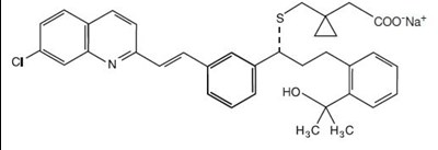 Chemical structure of Montelukast Sodium - montelukast sodium 2
