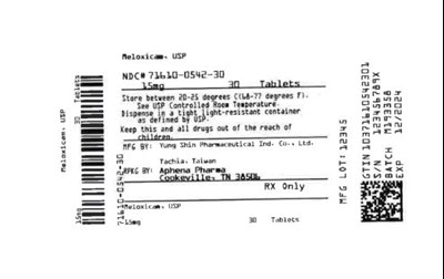 Bottle Label 15 mg (71610 0542 30)