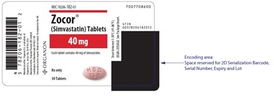 zocor-04.jpg PRINCIPAL DISPLAY PANEL - 20 mg Tablet Bottle Label - zocor 04