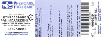 Principal Display Panel - 5 mg/500 mg bottle - 0071