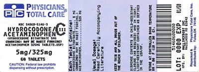 Principal Display Panel - 5 mg/325 mg bottle - 5146