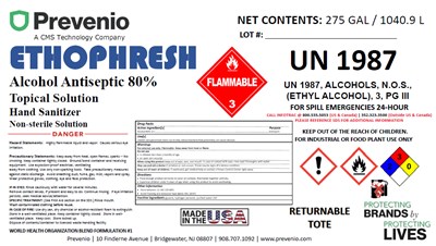 PRINCIPAL DISPLAY PANEL - 1040.9 L Tank Label - ethophresh 01