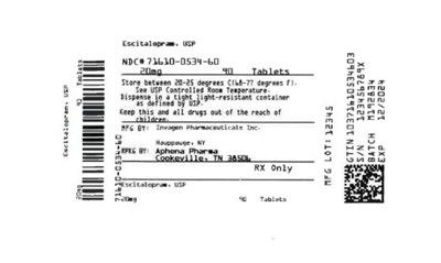 Bottle Label 20 mg (71610 0534 60)