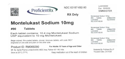 63187-692-90 (Montelukast 10mg 30)