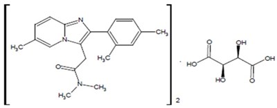 "image Description" (Zolpidem Tartrate Caps Structure)