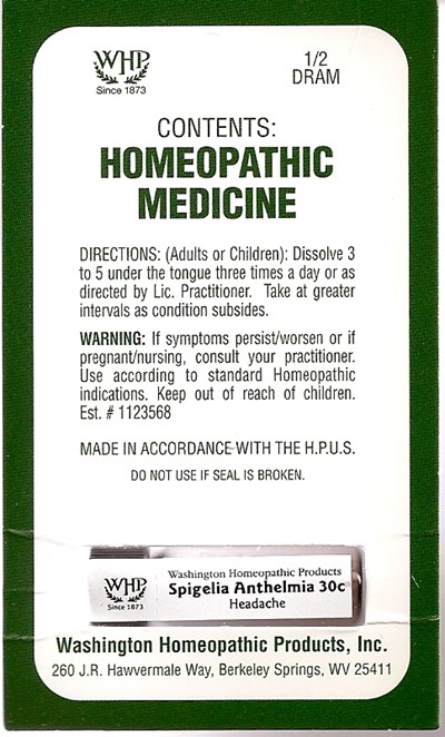 Image Of Vial/card (Spigeliaanthelmiakr30c)