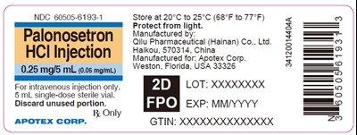 CONTAINER LABEL NDC 60505-6193-1 - palonosetron 5