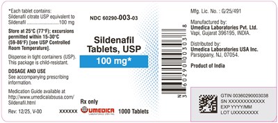 Image Description (Sildenafil Citrate 100 mg 1000s)