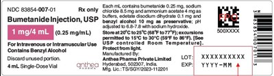 "image Description" (Spl Container Label Bumetanide)
