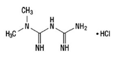 image of metaformin chemical structure - janumetxr 02