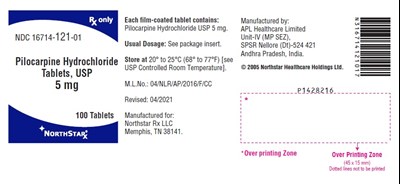 pilocarpine-fig1.jpg PACKAGE LABEL - PRINCIPAL DISPLAY PANEL - 5 mg (100 Tablets Bottle) - pilocarpine fig1