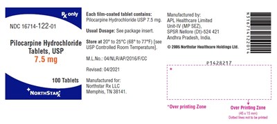 pilocarpine-fig2.jpg PACKAGE LABEL - PRINCIPAL DISPLAY PANEL - 7.5 mg (100 Tablets Bottle) - pilocarpine fig2