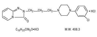 trazodone-hcl-tablets-novopharm-1.jpg This is an image of the structural formula of trazodone hydrochloride. - trazodone hcl tablets novopharm 1