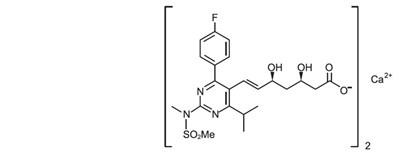 Structural formula - Structuralformula Rosuvastatin