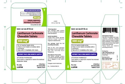 Lanthanum 500mg carton