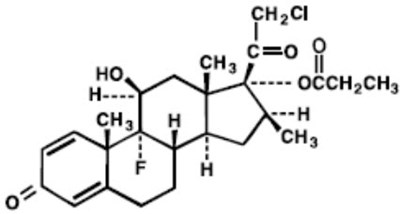 Chemical Structure - clobetasol 01