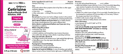 containerbubblegum.jpg Cetirizine Hydrochloride Oral Solution, 1 mgmL - Bubblegum Flavor - Label - containerbubblegum