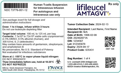lifileucel-02.jpg PRINCIPAL DISPLAY PANEL - 125 mL Bag Cartridge Label - WuXi - lifileucel 02