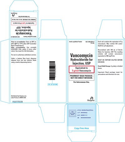 vancomycin-04.jpg PRINCIPAL DISPLAY PANEL - 5 g Vial Label - vancomycin 04