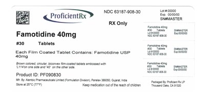 63187-908-30 (Famotidine 40)