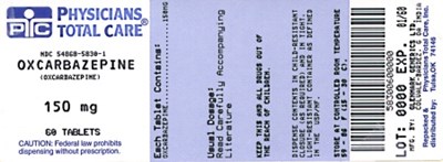 Oxcarbazepine Tablets 150 mg Bottle Label (5830)