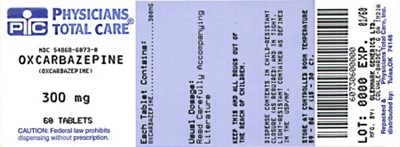 6073.jpg Oxcarbazepine Tablets 300 mg Bottle Label - 6073