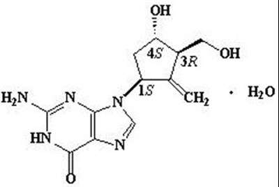 entecavir-01.jpg Chemical Structure - entecavir 01