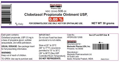 505 (Clobetasol 30g Tube)