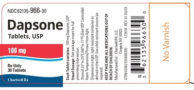 "image Description" (Dapsone Tabs 100mg Bottle Label)