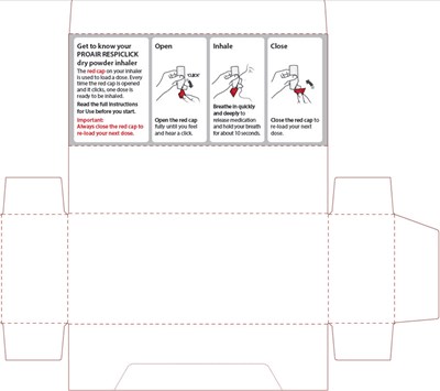 Proair Respiclick® (albuterol Sulfate) Inhalation Powder 90 Mcg, 200 Metered Inhalations, Carton (Image 16)