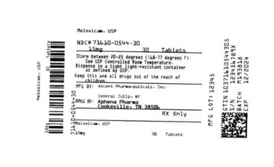 71610-0544-30.jpg Bottle Label 15 mg - 71610 0544 30