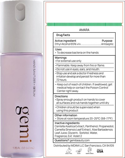 gemi-03.jpg Principal Display Panel - 40 mL Bottle Label - AMARA - gemi 03