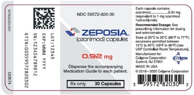 Principal Display Panel (0.92 mg Capsule Bottle Label)