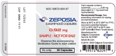 Principal Display Panel (0.92 mg Capsule Bottle Label)