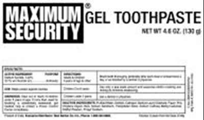 Tube Label (Max Sec Gel Tooth 01)