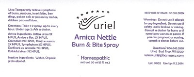 Arnica Nettle Spray Bottle Label (Arnnets01)