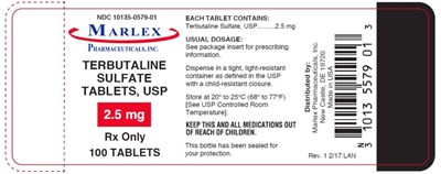 Principal Display Panelndc 10135-579-01terbutalinesulfatetablets, Usp2.5 mgrx Only100 Tablets (Terbutaline Sulfate Tablets Usp 02)