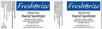 Freshorize Non-alc Label (Freshorize Alc Free Label)