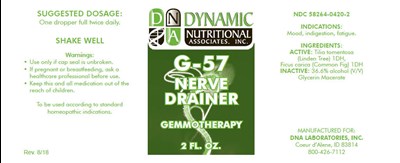 PRINCIPAL DISPLAY PANEL - 2 FL. OZ. Bottle Label - g57 01