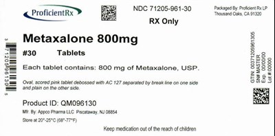metaxalone-label-100s-count.jpg 71205-961-30 - metaxalone label 100s count