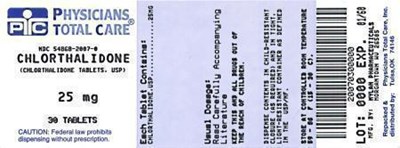 Chlorthalidone Tablets, Usp 25 mg Bottle Label (2007)