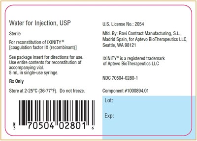 3000 IU Single-Use Vial Label - ixinity 35
